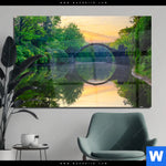 Acrylglasbild See Mit Alter Bruecke Aus Stein Querformat Produktvorschau mit dem Bild See mit alter Brücke aus Stein im Format Querformat.