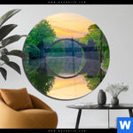 Acrylglasbild See Mit Alter Bruecke Aus Stein Rund Produktvorschau mit dem Bild See mit alter Brücke aus Stein im Format Rund.