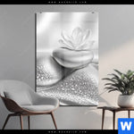 Acrylglasbild Silberne Zen Harmonie Hochformat Produktvorschau mit dem Bild Silberne Zen Harmonie im Format Hochformat.