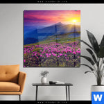 Acrylglasbild Sommerberg Im Sonnenuntergang Quadrat Produktvorschau mit dem Bild Sommerberg im Sonnenuntergang im Format Quadrat.