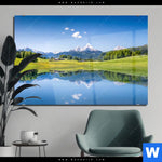 Acrylglasbild Sommerlandschaft In Den Alpen Querformat Produktvorschau mit dem Bild Sommerlandschaft in den Alpen im Format Querformat.