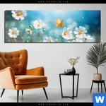 Acrylglasbild Sommerwiese Mit Schmetterlingen Panorama Produktvorschau mit dem Bild Sommerwiese mit Schmetterlingen im Format Panorama.