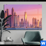 Acrylglasbild Sonnenaufgang In Dubai Querformat Produktvorschau mit dem Bild Sonnenaufgang in Dubai im Format Querformat.