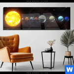Acrylglasbild Sonnensystem Panorama Produktvorschau mit dem Bild Sonnensystem im Format Panorama.