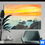 Acrylglasbild Sonnenuntergang Ueber Dem Meer Querformat Produktvorschau mit dem Bild Sonnenuntergang über dem Meer im Format Querformat.