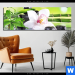 Acrylglasbild Spa Wellness Steine Panorama Produktvorschau mit dem Bild Spa Wellness Steine im Format Panorama.