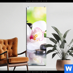 Acrylglasbild Spa Wellness Steine Schmal Produktvorschau mit dem Bild Spa Wellness Steine im Format Schmal.