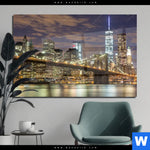 Acrylglasbild Stadtlichter New York Querformat Produktvorschau mit dem Bild Stadtlichter New York im Format Querformat.