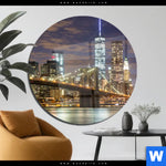 Acrylglasbild Stadtlichter New York Rund Produktvorschau mit dem Bild Stadtlichter New York im Format Rund.