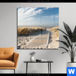 Acrylglasbild Strand Auf Langeoog Quadrat Produktvorschau mit dem Bild Strand auf Langeoog im Format Quadrat.