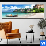 Acrylglasbild Strand In Thailand Panorama Produktvorschau mit dem Bild Strand in Thailand im Format Panorama.