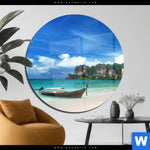 Acrylglasbild Strand In Thailand Rund Produktvorschau mit dem Bild Strand in Thailand im Format Rund.