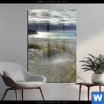 Acrylglasbild Stuermischer Himmel Am Strand Hochformat Produktvorschau mit dem Bild Stürmischer Himmel am Strand im Format Hochformat.
