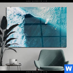 Acrylglasbild Surfer Welle Querformat Produktvorschau mit dem Bild Surfer Welle im Format Querformat.