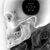 Acrylglasbild Totenkopf Yin Yang Hochformat