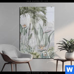 Acrylglasbild Tropische Baeume Und Blaetter Hochformat Produktvorschau mit dem Bild Tropische Bäume und Blätter im Format Hochformat.