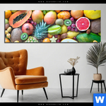 Acrylglasbild Tropische Fruechte Panorama Produktvorschau mit dem Bild Tropische Früchte im Format Panorama.