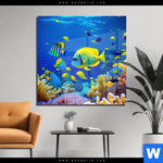 Acrylglasbild Tropische Unterwasserwelt Quadrat Produktvorschau mit dem Bild Tropische Unterwasserwelt im Format Quadrat.