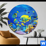 Acrylglasbild Tropische Unterwasserwelt Rund Produktvorschau mit dem Bild Tropische Unterwasserwelt im Format Rund.