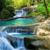 Acrylglasbild Tropischer Wasserfall Panorama