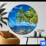 Acrylglasbild Tropisches Inselparadies Rund Produktvorschau mit dem Bild Tropisches Inselparadies im Format Rund.