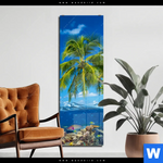 Acrylglasbild Tropisches Inselparadies Schmal Produktvorschau mit dem Bild Tropisches Inselparadies im Format Schmal.