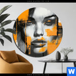 Acrylglasbild Urban Art Gesicht Rund Produktvorschau mit dem Bild Urban Art Gesicht im Format Rund.