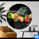 Acrylglasbild Viele Fruechte Rund Produktvorschau mit dem Bild Viele Früchte im Format Rund.
