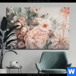 Acrylglasbild Vintage Blueten Im Retro Stil Querformat Produktvorschau mit dem Bild Vintage Blüten im Retro-Stil im Format Querformat.