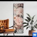 Acrylglasbild Vintage Blueten Im Retro Stil Schmal Produktvorschau mit dem Bild Vintage Blüten im Retro-Stil im Format Schmal.