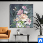 Acrylglasbild Vintage Blumen No 3 Quadrat Produktvorschau mit dem Bild Vintage Blumen No. 3 im Format Quadrat.