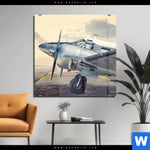 Acrylglasbild Vintage Flugzeug Quadrat Produktvorschau mit dem Bild Vintage Flugzeug im Format Quadrat.