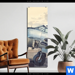 Acrylglasbild Vintage Flugzeug Schmal Produktvorschau mit dem Bild Vintage Flugzeug im Format Schmal.