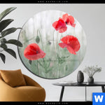 Acrylglasbild Vintage Klatschmohn Rund Produktvorschau mit dem Bild Vintage Klatschmohn im Format Rund.