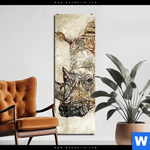 Acrylglasbild Vintage Nashorn Schmal Produktvorschau mit dem Bild Vintage Nashorn im Format Schmal.