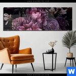 Acrylglasbild Vintage Pfingstrosen Panorama Produktvorschau mit dem Bild Vintage Pfingstrosen im Format Panorama.