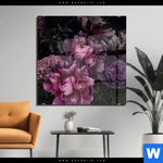 Acrylglasbild Vintage Pfingstrosen Quadrat Produktvorschau mit dem Bild Vintage Pfingstrosen im Format Quadrat.