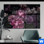 Acrylglasbild Vintage Pfingstrosen Querformat Produktvorschau mit dem Bild Vintage Pfingstrosen im Format Querformat.