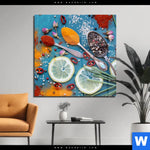 Acrylglasbild Vintage Silberloeffel Mit Gewuerzen Quadrat Produktvorschau mit dem Bild Vintage Silberlöffel mit Gewürzen im Format Quadrat.