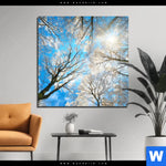 Acrylglasbild Wald Im Winter Quadrat Produktvorschau mit dem Bild Wald im Winter im Format Quadrat.