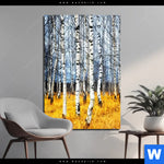 Acrylglasbild Wald Mit Birkenbaeumen Hochformat Produktvorschau mit dem Bild Wald mit Birkenbäumen im Format Hochformat.