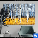 Acrylglasbild Wald Mit Birkenbaeumen Querformat Produktvorschau mit dem Bild Wald mit Birkenbäumen im Format Querformat.