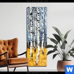 Acrylglasbild Wald Mit Birkenbaeumen Schmal Produktvorschau mit dem Bild Wald mit Birkenbäumen im Format Schmal.