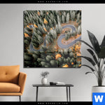 Acrylglasbild Wald Strasse Von Oben Quadrat Produktvorschau mit dem Bild Wald & Straße von oben im Format Quadrat.