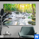 Acrylglasbild Wald Wasserfall No 1 Querformat Produktvorschau mit dem Bild Wald & Wasserfall No. 1 im Format Querformat.