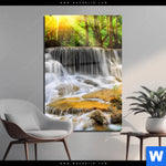 Acrylglasbild Wald Wasserfall No 2 Hochformat Produktvorschau mit dem Bild Wald & Wasserfall No. 2 im Format Hochformat.
