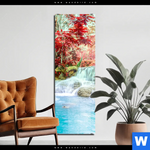 Acrylglasbild Wald Wasserfall No 3 Schmal Produktvorschau mit dem Bild Wald & Wasserfall No. 3 im Format Schmal.