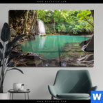 Acrylglasbild Wald Wasserfall No 4 Querformat Produktvorschau mit dem Bild Wald & Wasserfall No. 4 im Format Querformat.