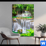 Acrylglasbild Wald Wasserfall No 6 Hochformat Produktvorschau mit dem Bild Wald & Wasserfall No. 6 im Format Hochformat.