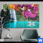 Acrylglasbild Wald Wasserfall No 7 Querformat Produktvorschau mit dem Bild Wald & Wasserfall No. 7 im Format Querformat.